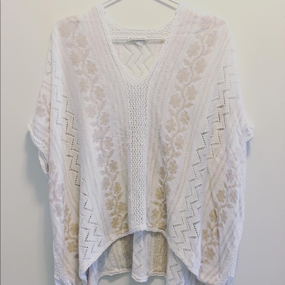 Club Monaco Kasey Poncho Pure White XS - Picture 1 of 1